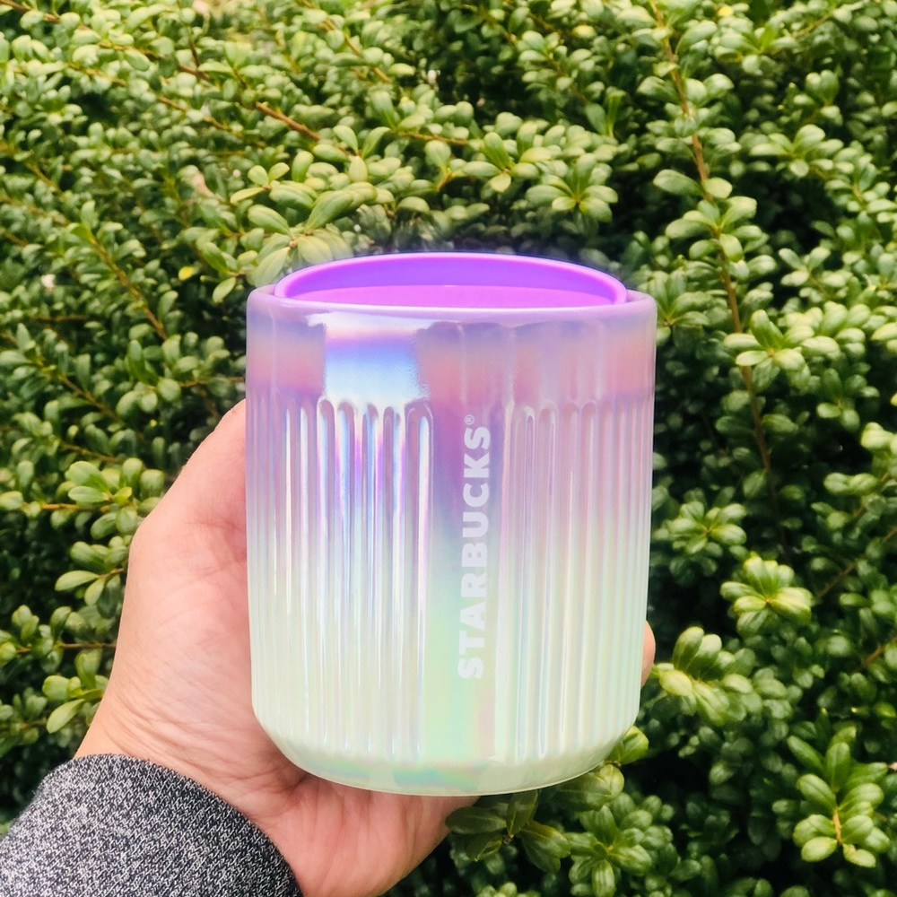 Starbucks Lavender/Mint Iridescent Ombré Ceramic Travel Mug